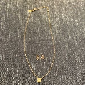 Coach necklace and earring set